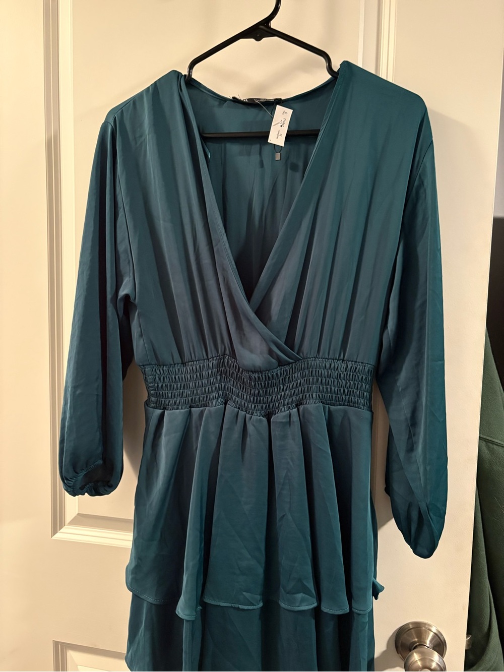 ZARA Mini Dress in Blue/Green Size Small